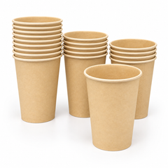 100%Bamboo Fiber 12oz Single Wall Cup, Neutral Color, Compostable