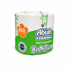 Bamboo Fiber 2-Ply Bath Tissue 300Sheets & 550sheets Roll, White Color, PFAS-Free, Compostable