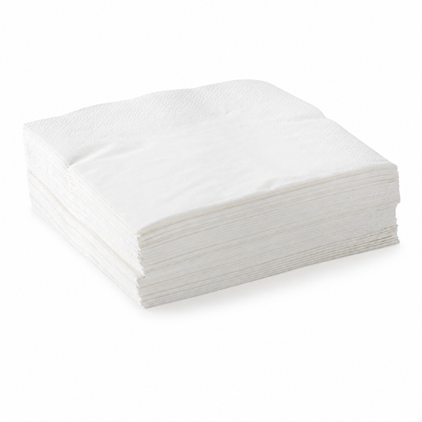 Bamboo Fiber 2-Ply Cocktail/Beverage Napkin (White & Natural 2Color), 1/4 Fold, PFAS-Free, Compostable
