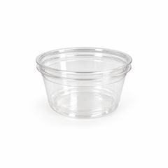 12 oz PLA Clear Poke Bowl, Plant-Based Bioplastic, Disposable