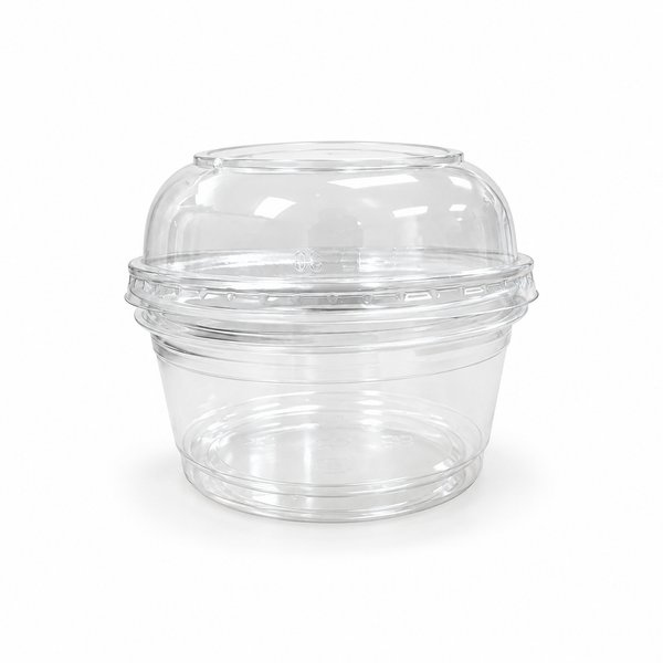 16 oz PLA Clear Poke Bowl, Plant-Based Bioplastic, Disposable