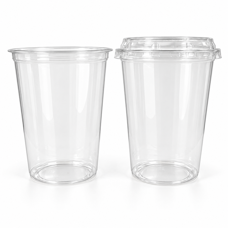 32 oz PLA Clear Poke Bowl, Plant-Based Bioplastic, Disposable