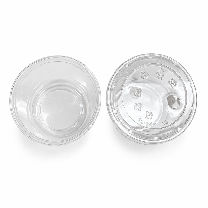 24 oz PLA Clear Poke Bowl, Plant-Based Bioplastic, Disposable