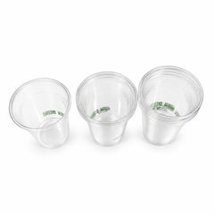 (PLA) 16 oz Cold Cups, Bioplastic, Commercially Compostable, 12 Count