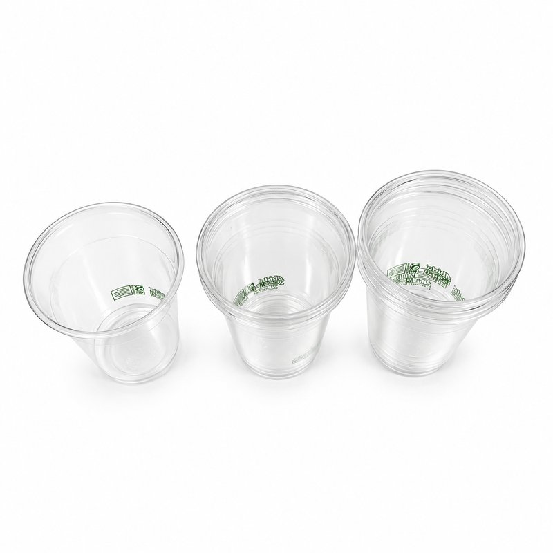 (PLA) 16 oz Cold Cups, Bioplastic, Commercially Compostable, 12 Count