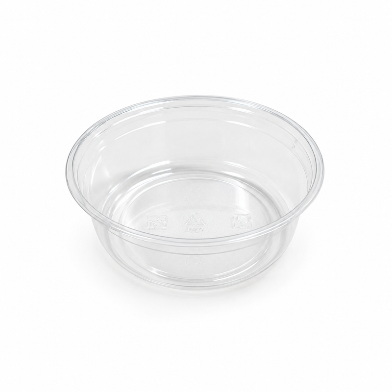 8 oz PLA Clear Poke Bowl, Plant-Based Bioplastic, Disposable