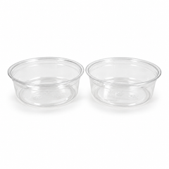 8 oz PLA Clear Poke Bowl, Plant-Based Bioplastic, Disposable