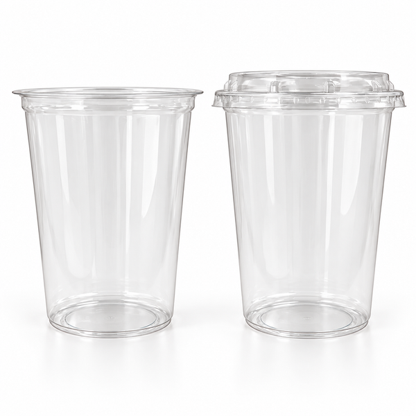 32 oz PLA Clear Poke Bowl, Plant-Based Bioplastic, Disposable
