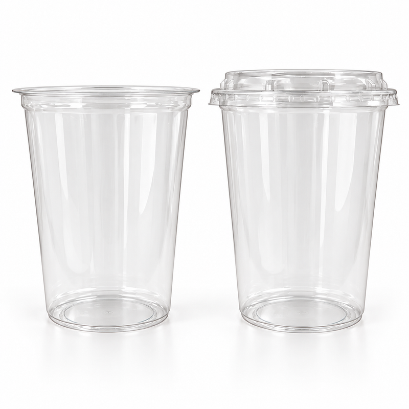 32 oz PLA Clear Poke Bowl, Plant-Based Bioplastic, Disposable