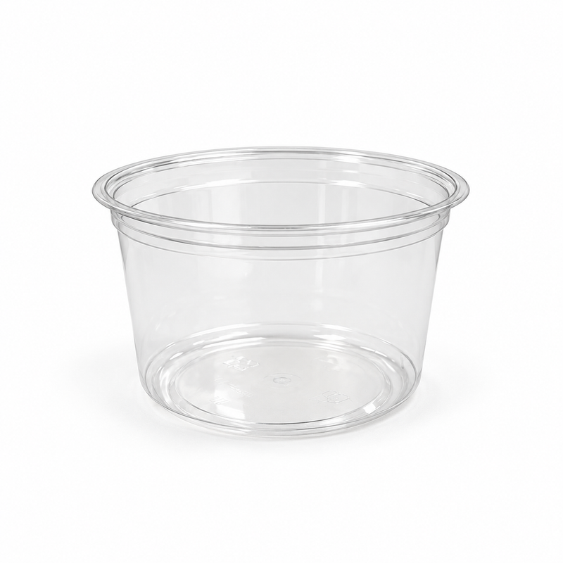 16 oz PLA Clear Poke Bowl, Plant-Based Bioplastic, Disposable