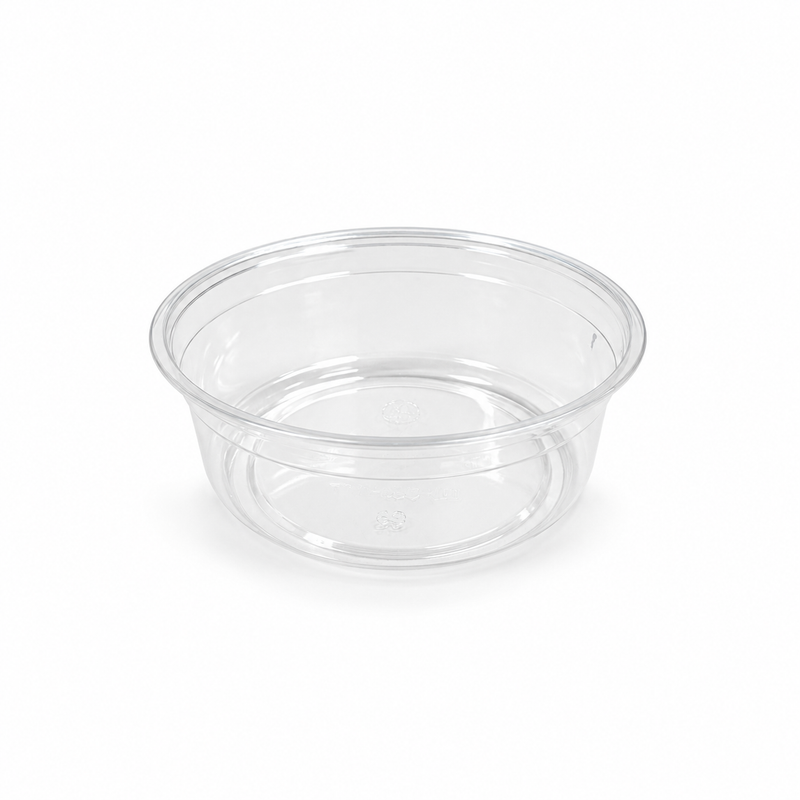 8 oz PLA Clear Poke Bowl, Plant-Based Bioplastic, Disposable