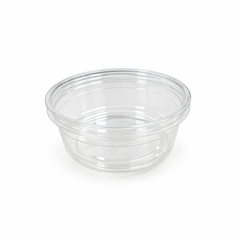 8 oz PLA Clear Poke Bowl, Plant-Based Bioplastic, Disposable