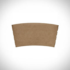 Paper Cup Sleeve, Kraft Color, For Single Wall Cups, Compostable