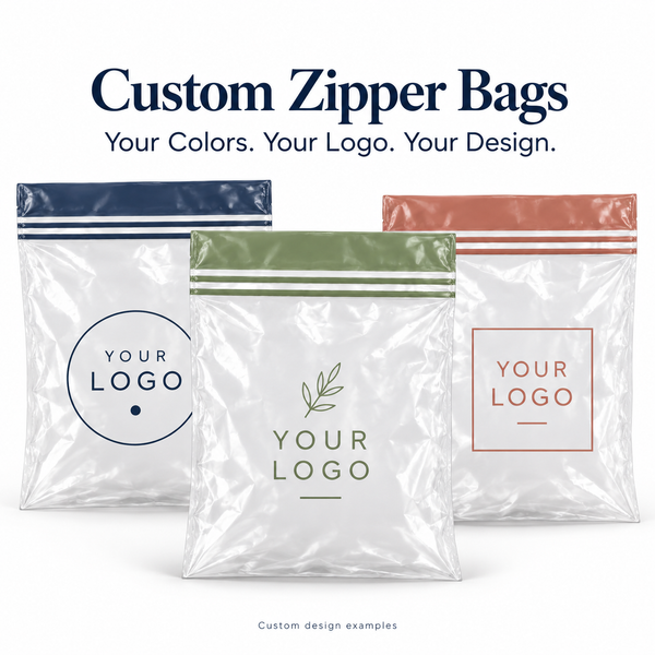 (Custom) Zipper Bags, Personalized Colors & Designs, Sandwich, Quart & Gallon