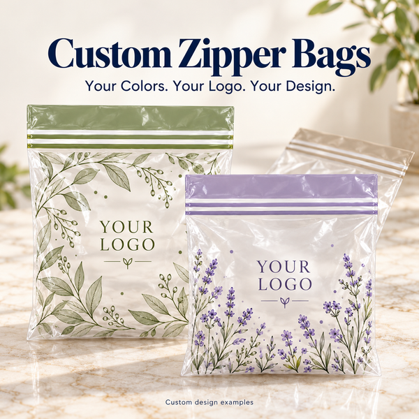 (Custom) Zipper Bags, Personalized Colors & Designs, Sandwich, Quart & Gallon