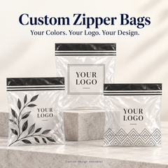 (Custom) Zipper Bags, Personalized Colors & Designs, Sandwich, Quart & Gallon