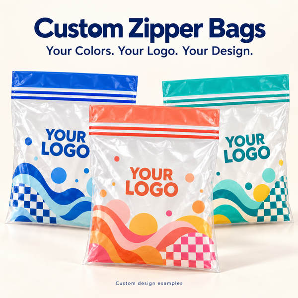 (Custom) Zipper Bags, Personalized Colors & Designs, Sandwich, Quart & Gallon