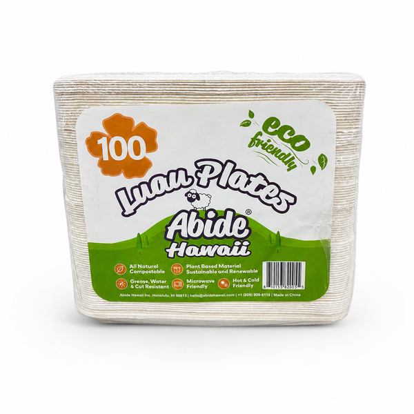 Plant Fiber Luau Plate, White