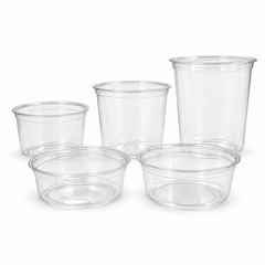 PLA Clear Poke Bowls, Plant-Based Bioplastic, 8 oz to 32 oz