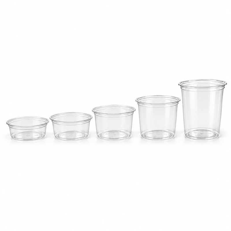 PLA Clear Poke Bowls, Plant-Based Bioplastic, 8 oz to 32 oz
