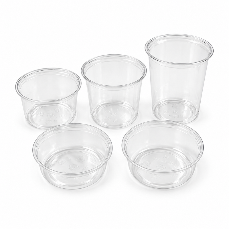 PLA Clear Poke Bowls, Plant-Based Bioplastic, 8 oz to 32 oz
