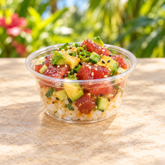 12 oz PLA Clear Poke Bowl, Plant-Based Bioplastic, Disposable