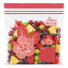 (Household Essential) Hibiscus Gallon Storage, Reusable Double Zipper, Food Storage Bags (24PK/20CT)