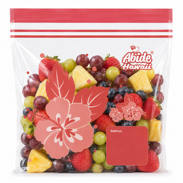 (Household Essential) Hibiscus Gallon Storage, Reusable Double Zipper, Food Storage Bags (24PK/20CT)