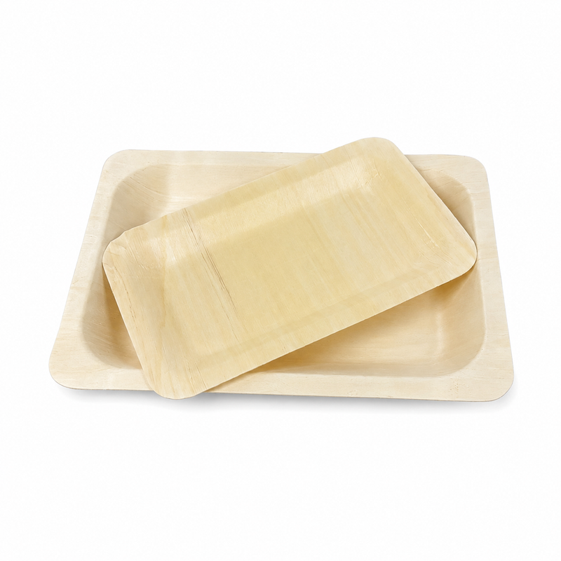 Natural Wood Rectangular Serving Trays (2 sizes)