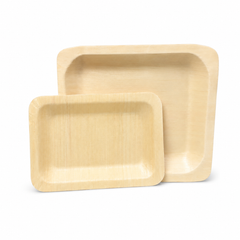 Natural Wood Rectangular Serving Trays (2 sizes)