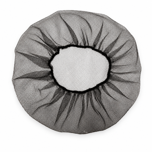 [Hawaii Foodware] 24-Inch Nylon Hairnets, Black, Reusable, 144 Count