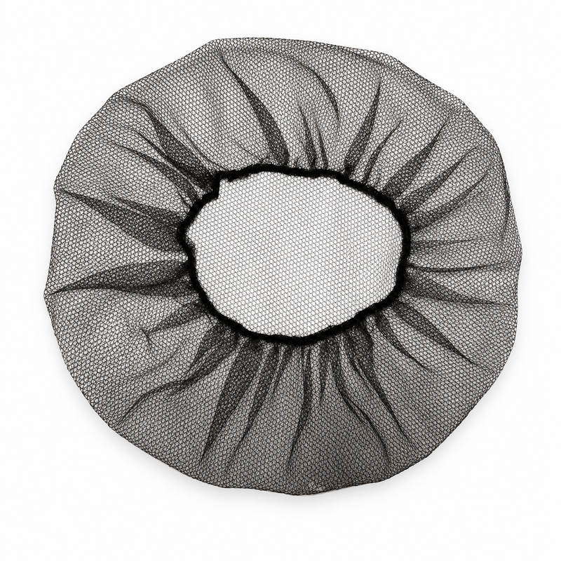 [Hawaii Foodware] 24-Inch Nylon Hairnets, Black, Reusable, 144 Count