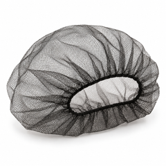 [Hawaii Foodware] 24-Inch Nylon Hairnets, Black, Reusable, 144 Count