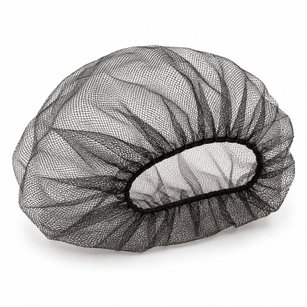 [Hawaii Foodware] 24-Inch Nylon Hairnets, Black, Reusable, 144 Count