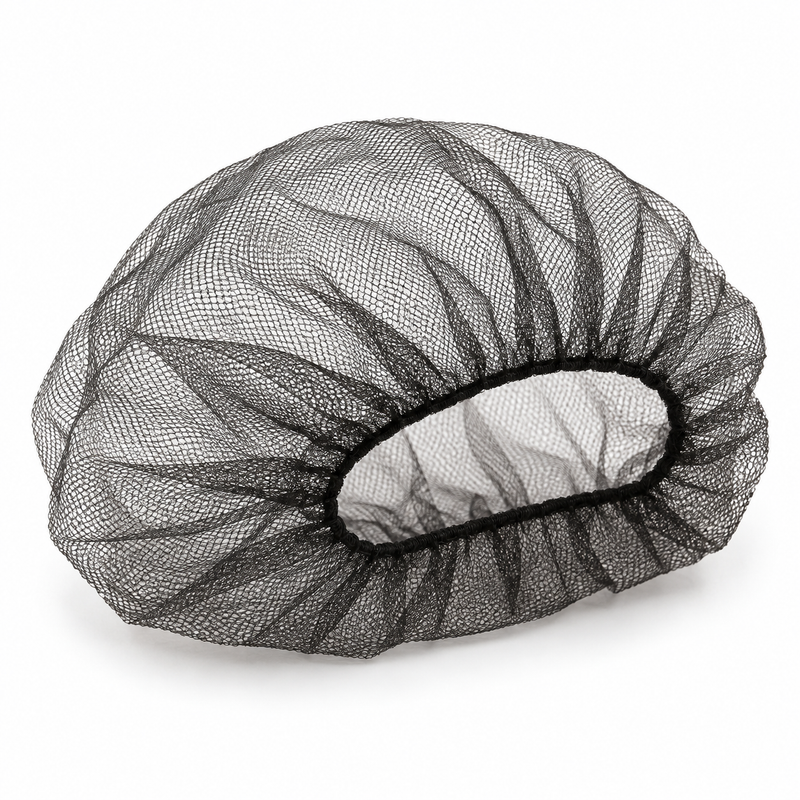 [Hawaii Foodware] 24-Inch Nylon Hairnets, Black, Reusable, 144 Count