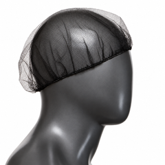 [Hawaii Foodware] 24-Inch Nylon Hairnets, Black, Reusable, 144 Count