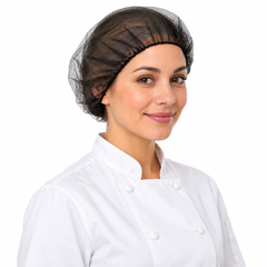 [Hawaii Foodware] 24-Inch Nylon Hairnets, Black, Reusable, 144 Count
