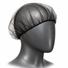 [Hawaii Foodware] 24-Inch Nylon Hairnets, Black, Reusable, 144 Count