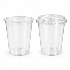 24 oz PLA Clear Poke Bowl, Plant-Based Bioplastic, Disposable