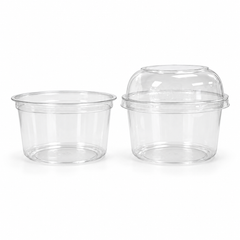 16 oz PLA Clear Poke Bowl, Plant-Based Bioplastic, Disposable
