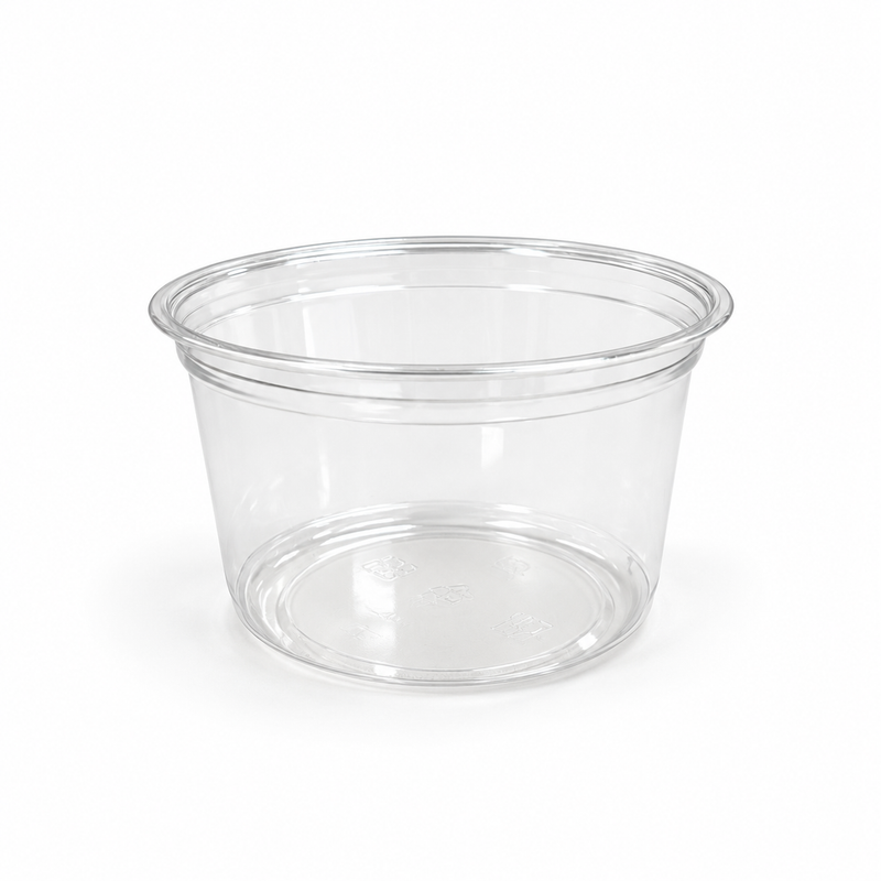 16 oz PLA Clear Poke Bowl, Plant-Based Bioplastic, Disposable
