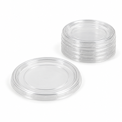 [Hawaii Foodware] PET 62 mm, Fits 1.5–2 oz Cups, Portion Cup Lids, Clear, 125 Count