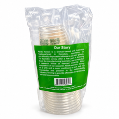(PLA) 16 oz Cold Cups, Bioplastic, Commercially Compostable, 12 Count