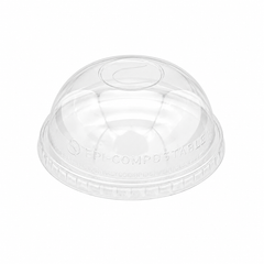 (PLA) Bioplastic Dome Lid, 12-16oz (96mm) BPI (20PK/50CT)