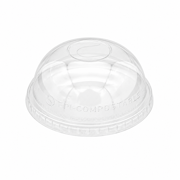 (PLA) Bioplastic Dome Lid, 12-16oz (96mm) BPI (20PK/50CT)