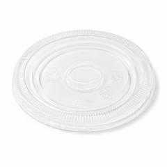 (PLA) Bioplastic Flat(Straw) Lid, 9-24oz (96mm) BPI (20PK/50CT)