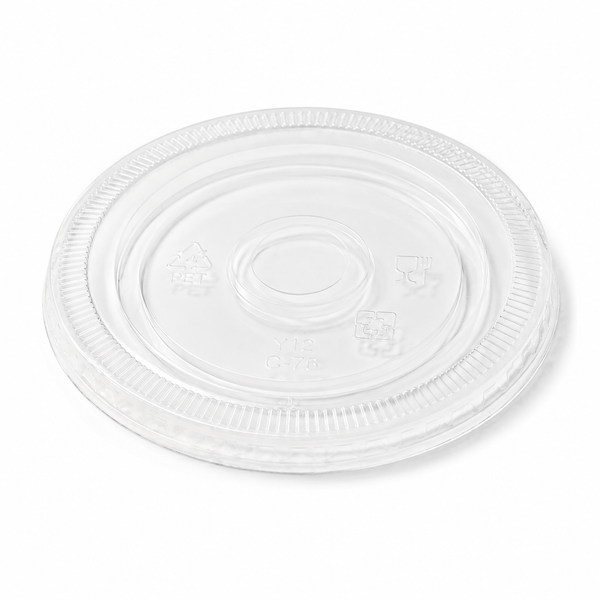 (PLA) Bioplastic Flat(Straw) Lid, 9-24oz (96mm) BPI (20PK/50CT)