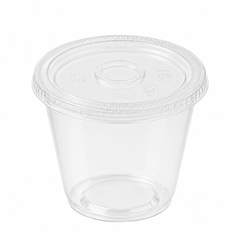 (PLA) Bioplastic Flat(Straw) Lid, 9-24oz (96mm) BPI (20PK/50CT)
