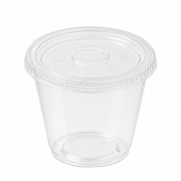 (PLA) Bioplastic Flat(Straw) Lid, 9-24oz (96mm) BPI (20PK/50CT)