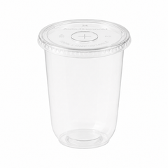 (PLA) Bioplastic Flat(Straw) Lid, 9-24oz (96mm) BPI (20PK/50CT)